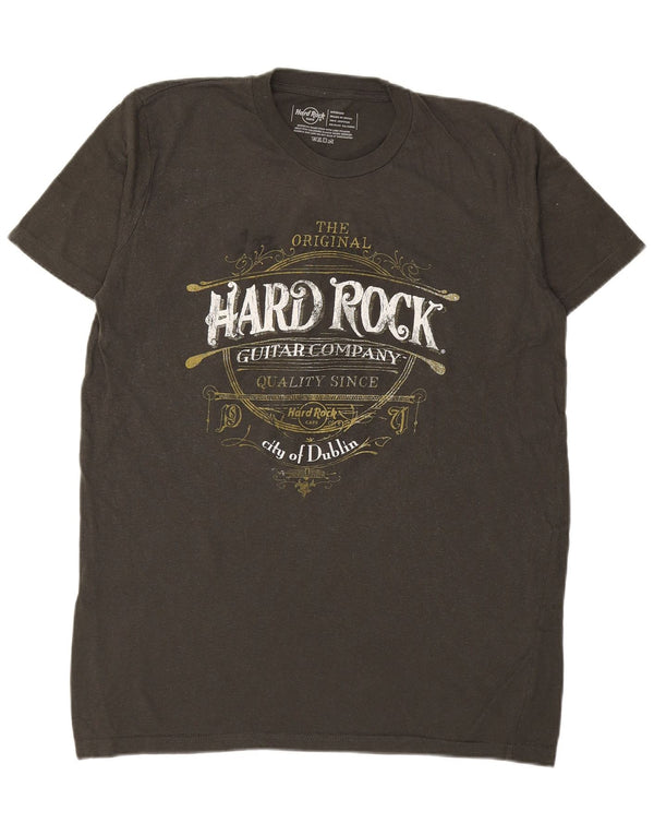 HARD ROCK CAFE Herre City Of Dublin Grafisk T-shirt Top Medium Khaki Bomuld