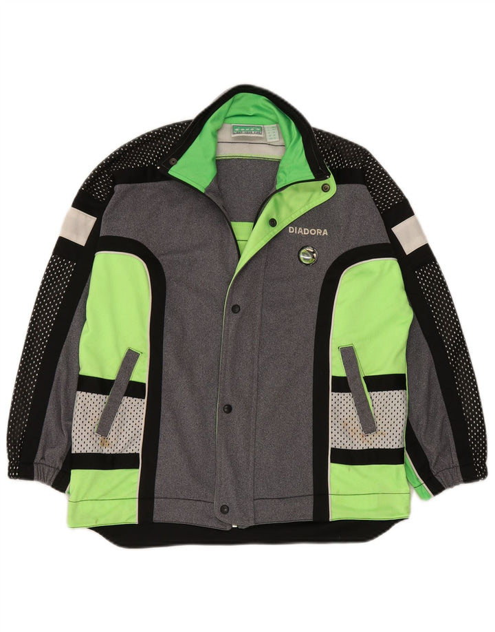 Diadora Boys Tracksuit Topjakke 13-14 år Grå Colourblock Polyester