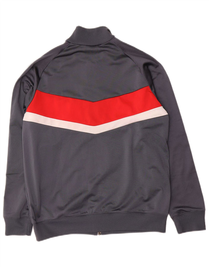 Adidas herre træningsjakke topjakke lille grå colourblock polyester