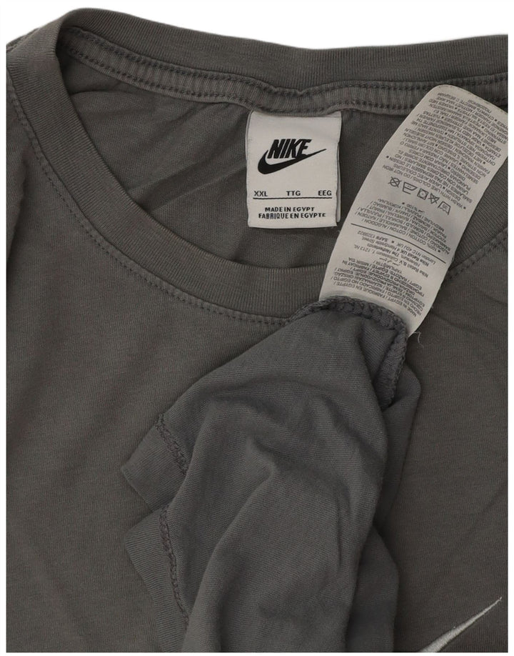 Nike grafisk T-shirt top til mænd 2XL grå bomuld