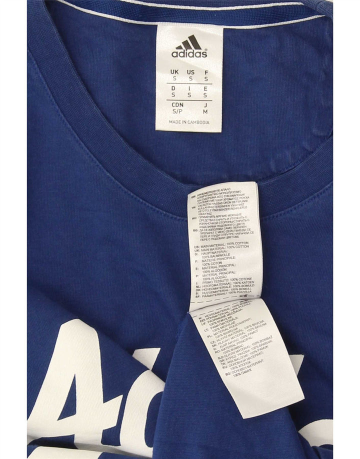 Adidas Grafisk T-shirt top til mænd, lille blå bomuld