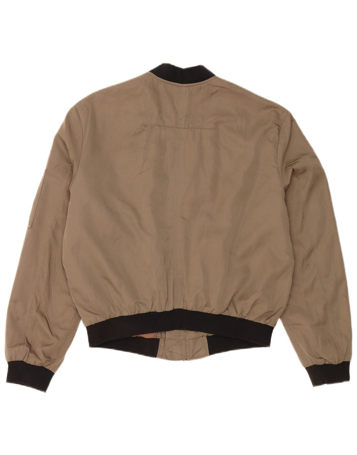 ZARA Oversized bomberjakke til kvinder UK 10 Lille grøn bomuld