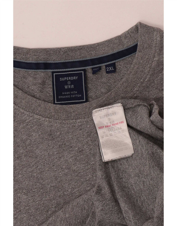 Superdry T-shirt top til kvinder 2XL grå bomuld