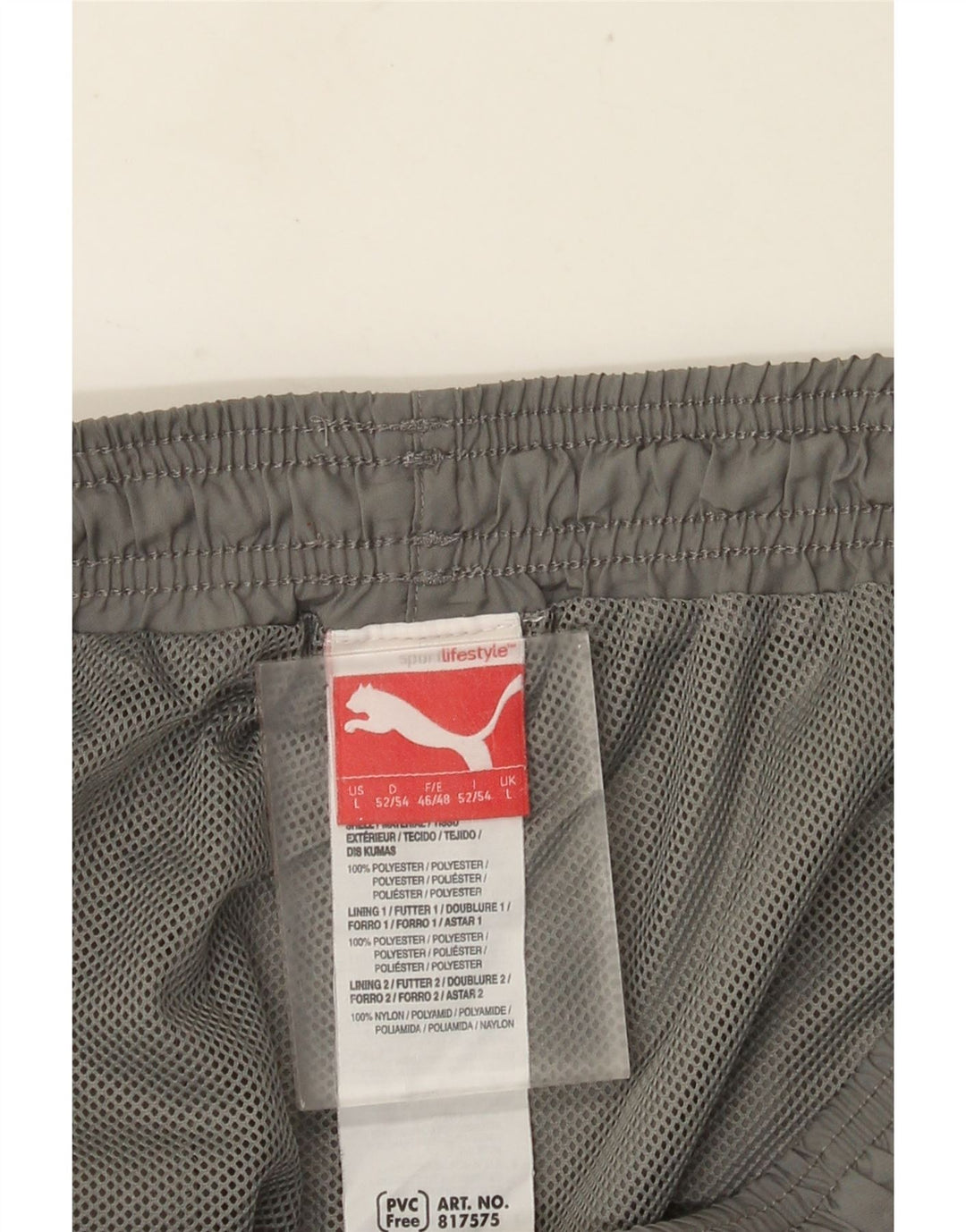 PUMA Træningsdragt bukser til mænd Joggers Large Grå Polyester