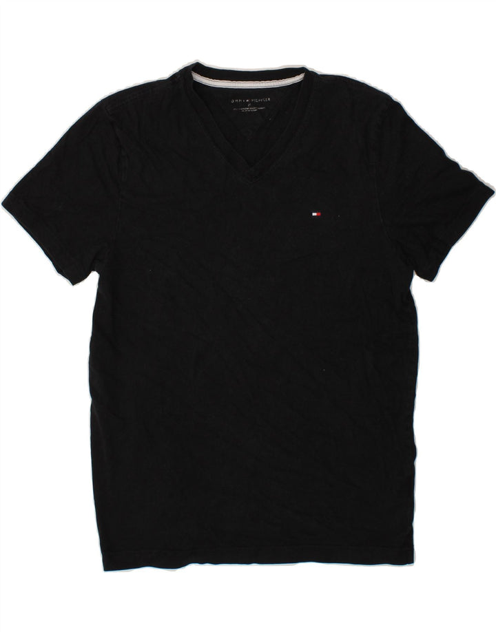 TOMMY HILFIGER Mens T-Shirt Top Medium Black Cotton Vintage Tommy Hilfiger and Second-Hand Tommy Hilfiger from Messina Hembry 