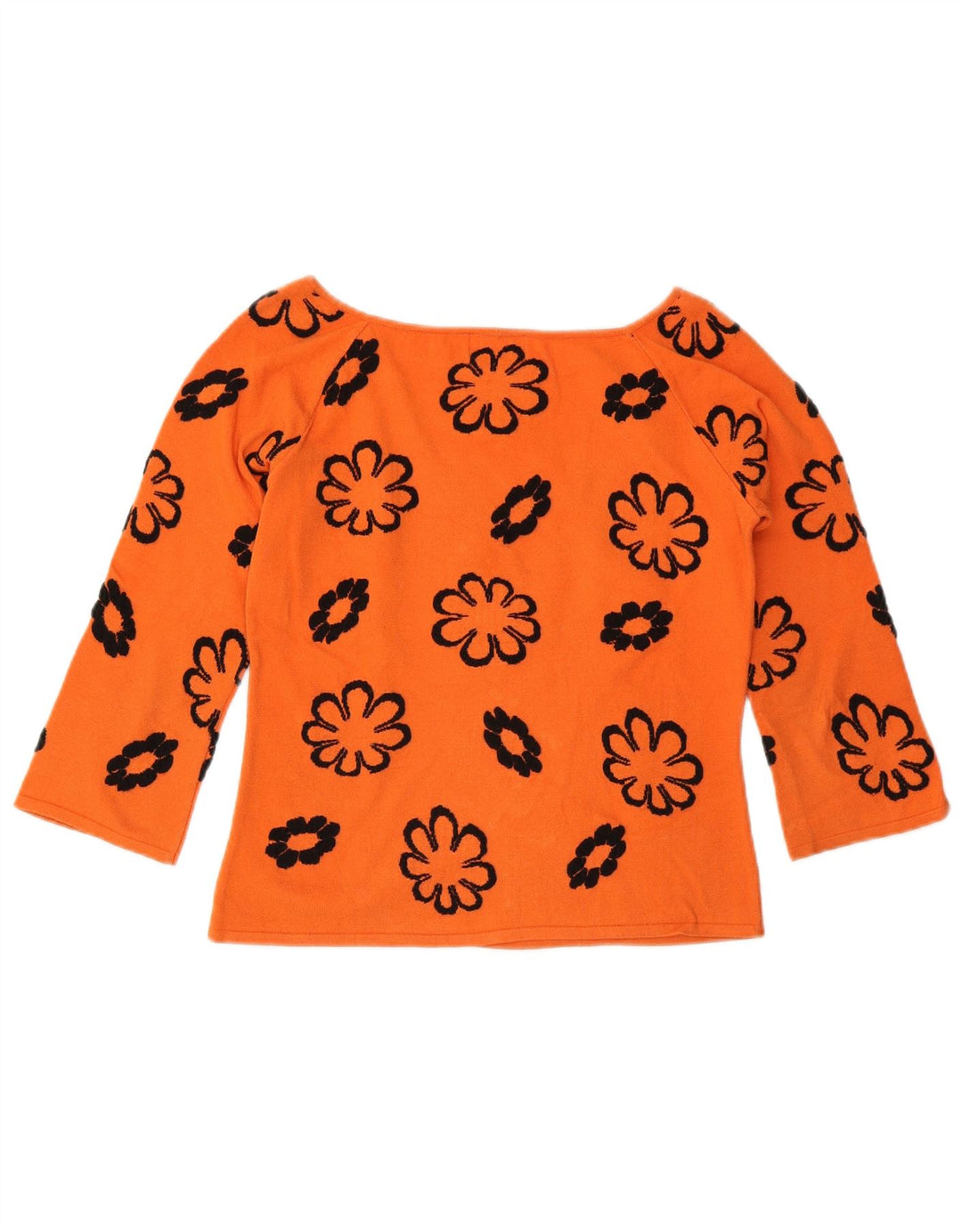 ICEBERG Dame Oversized Top 3/4 ærme IT 44 Medium Orange Floral Viscose