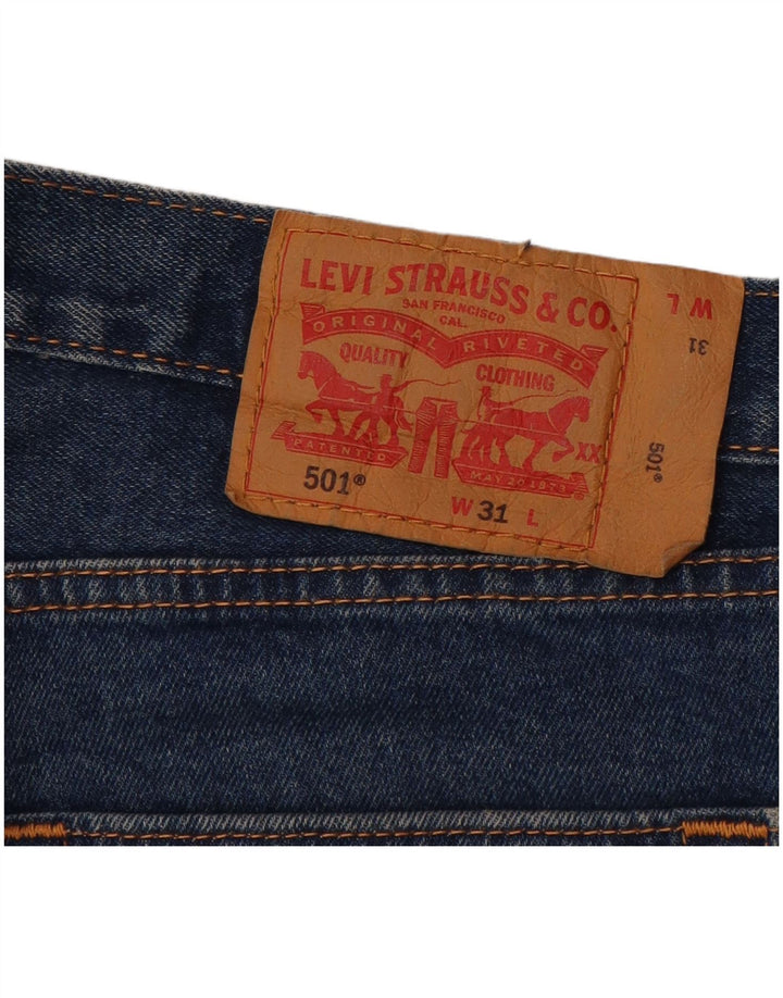 LEVI'S Herre 501 denimshorts W31 Mellem marineblå bomuld