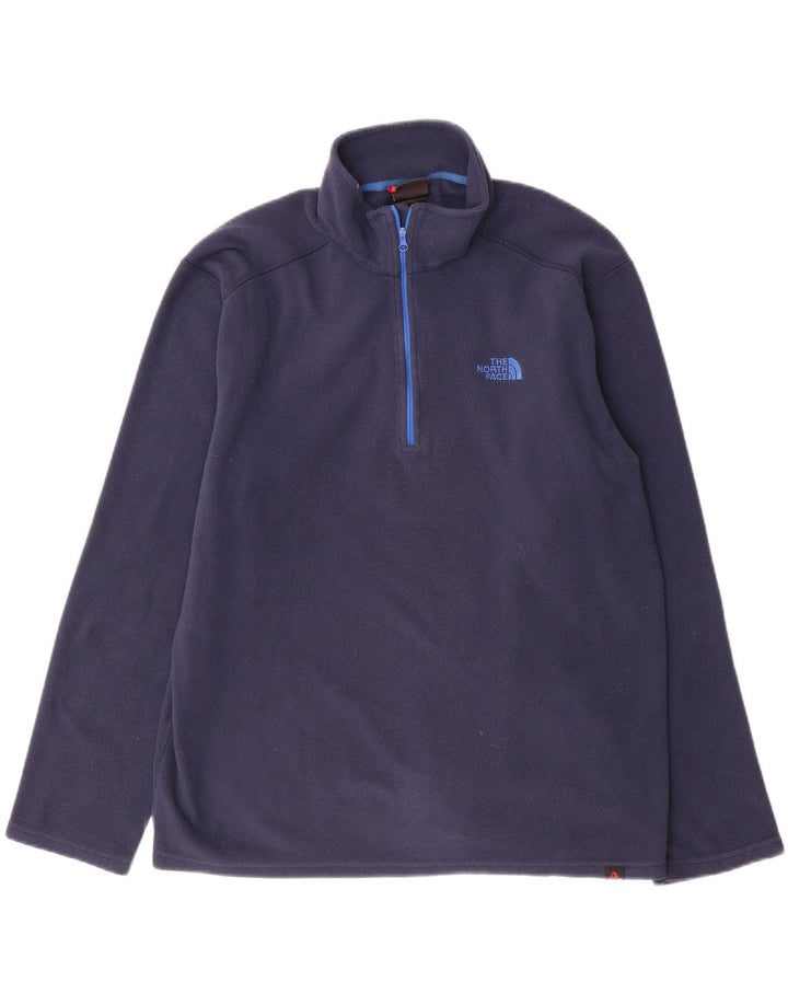 THE NORTH FACE Fleecetrøje til mænd med lynlåshals Stor marineblå polyester