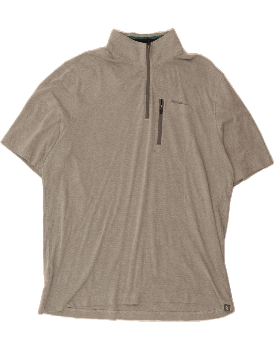 EDDIE BAUER Mens Short Sleeve Pullover Tracksuit Top Large Grey Cotton Vintage Eddie Bauer and Second-Hand Eddie Bauer from Messina Hembry 