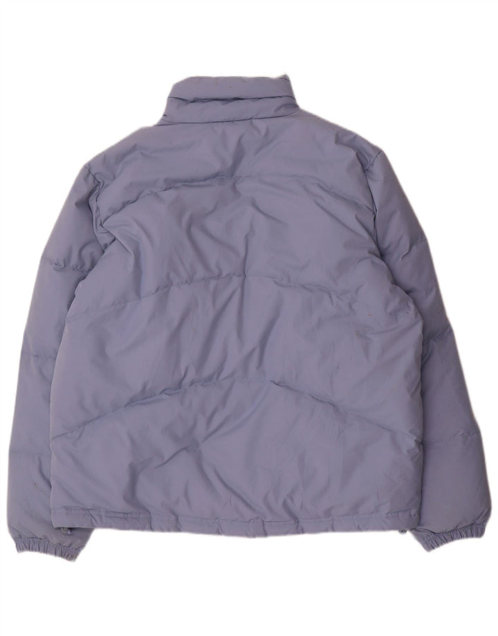 Adidas Dame Oversized Polstret Jakke UK 14 Stor Blå Polyester