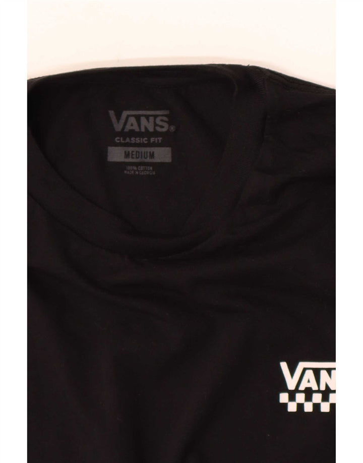 Vans Herre Classic Fit T-Shirt Top Medium Sort Bomuld