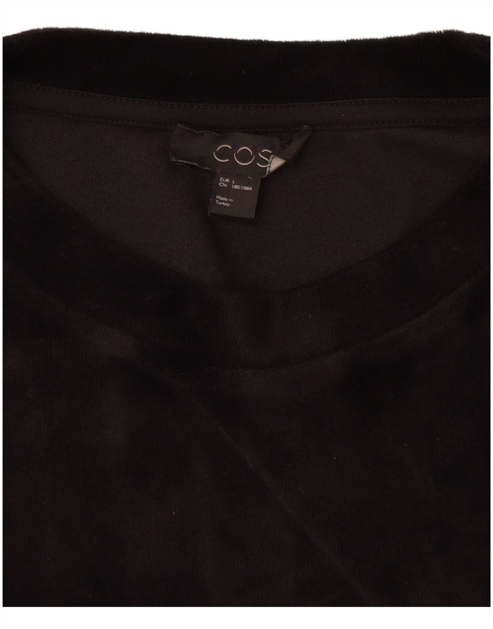 Cos Herre Top Langærmet Stor Sort Bomuld