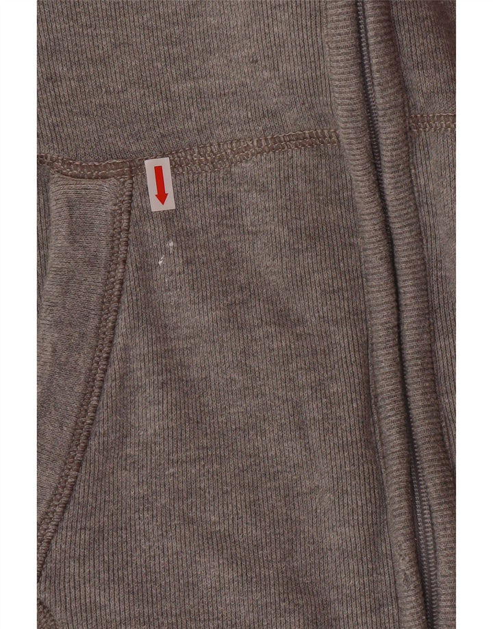 ABERCROMBIE & FITCH Grafisk træningsdragt topjakke til kvinder UK 16 Large Grå