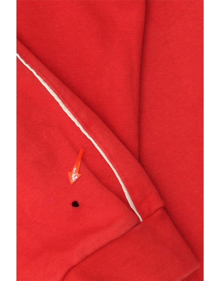 ADIDAS Mens Zip Hoodie Sweater 2XL Red Polyester