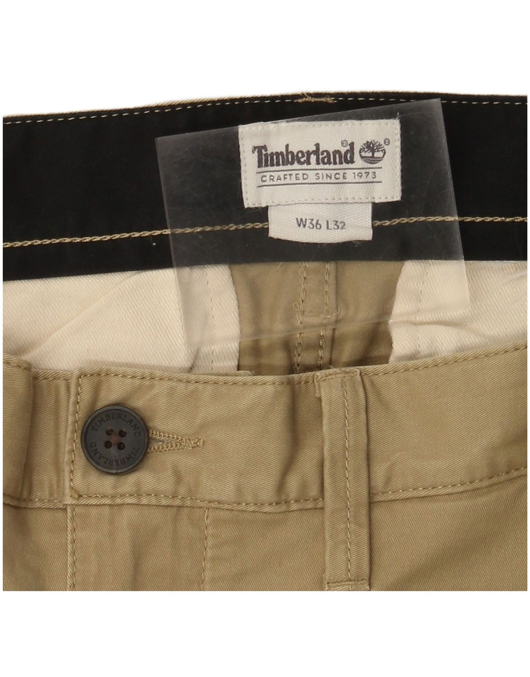 Timberland Straight Chino-bukser til mænd W36 L32 Khaki