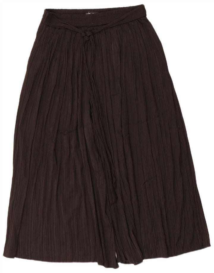Zara Dame Cullotes Capri Bukser Medium W30 L22 Sort Polyester
