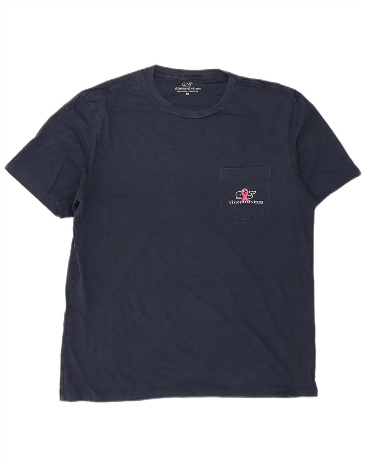 VINEYARD VINES Herre grafisk T-shirt Top Medium Navyblå Bomuld