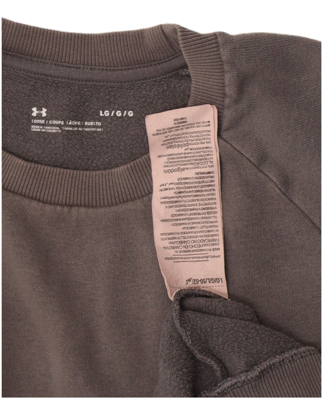Under Armour Herre Sweatshirt Jumper Stor Grå Bomuld