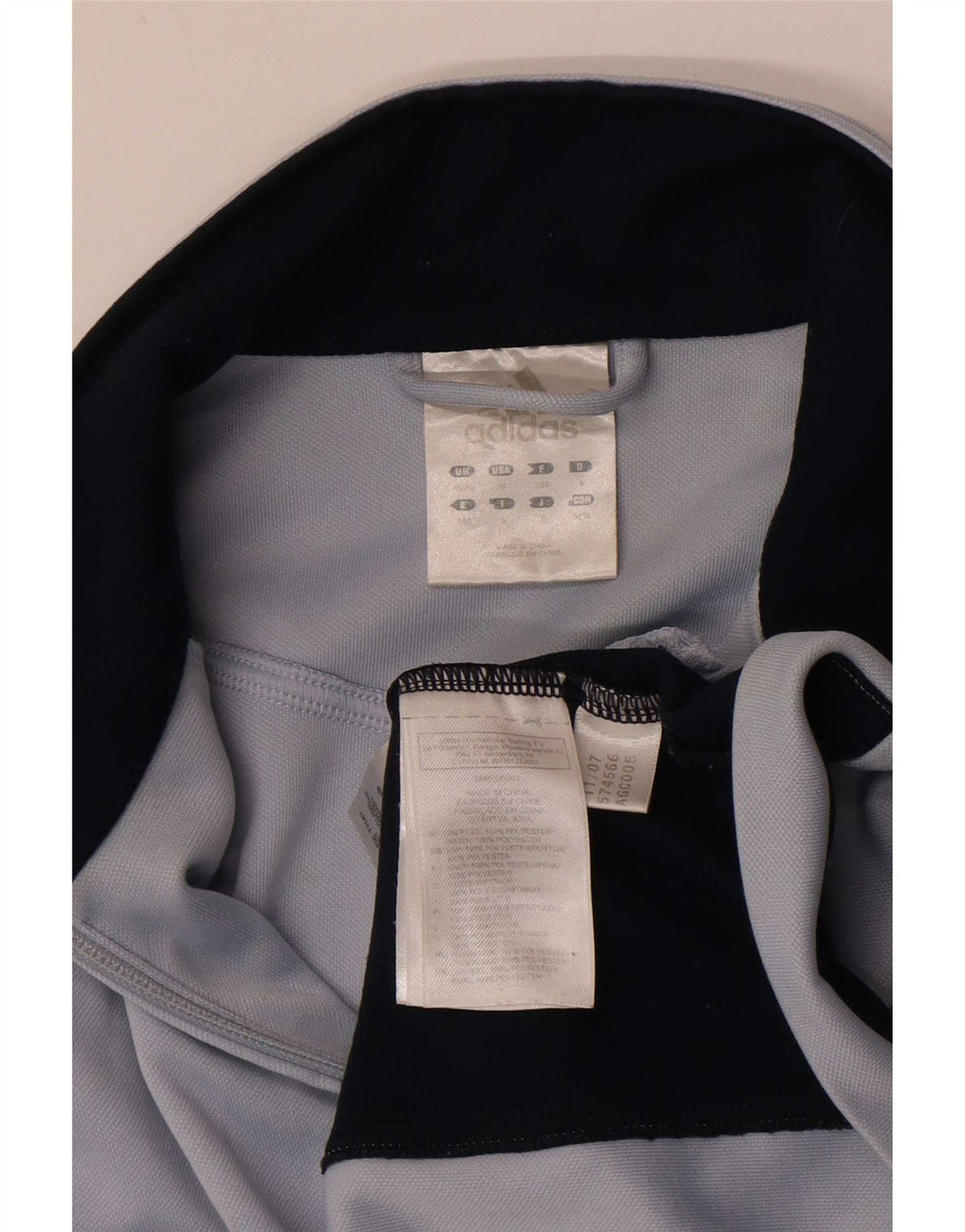 Adidas Træningsdragt til mænd Topjakke UK 40/42 Medium Grey Colourblock Polyester