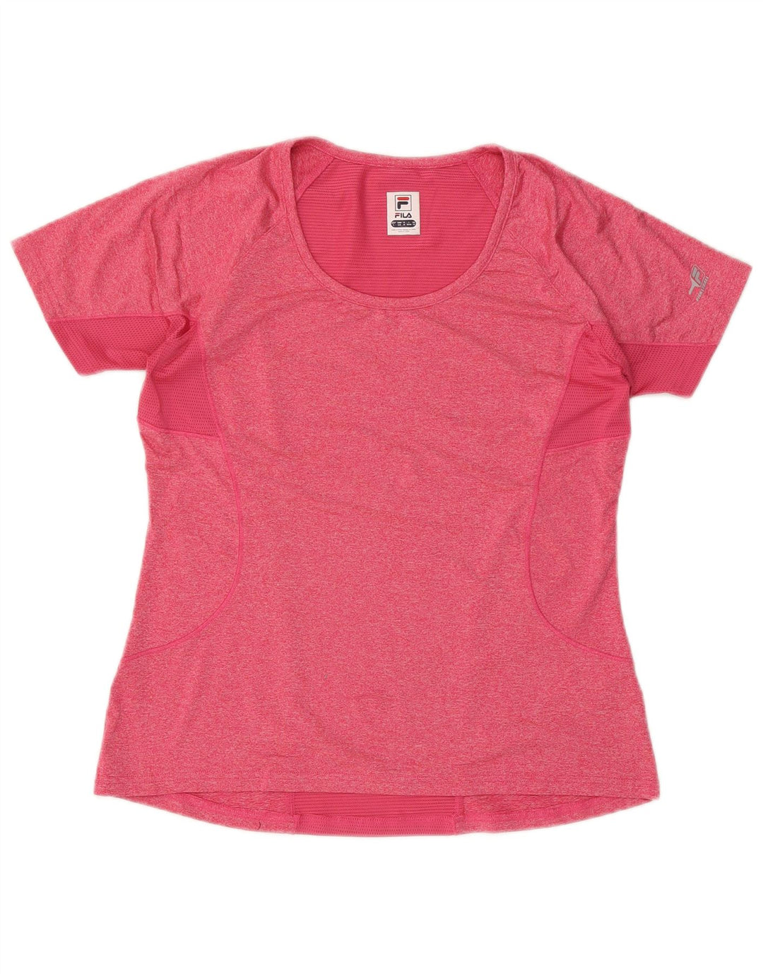 FILA Dame T-Shirt Top UK 14 Stor Pink Polyester
