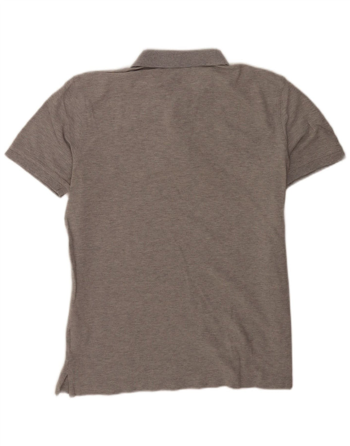 Benetton Herre Polo Shirt Stor Grå Bomuld