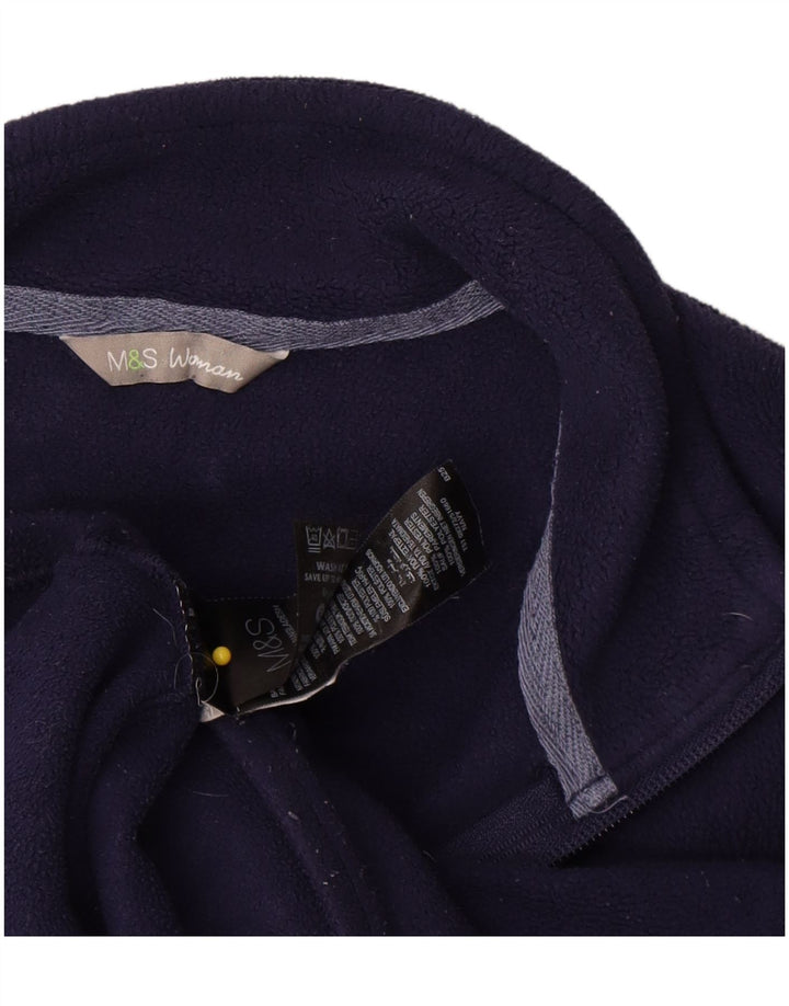 Marks & Spencer Dame Fleece Gilet UK 18 XL Navy Blue Polyester