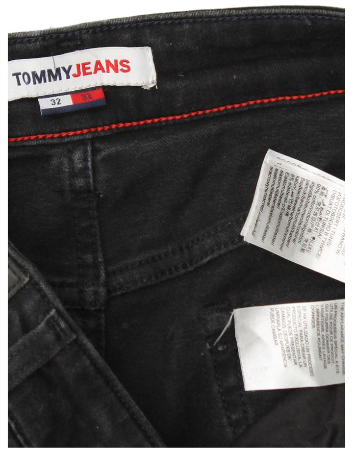Tommy Hilfiger Herre Slim Jeans W32 L32 Sort Bomuld