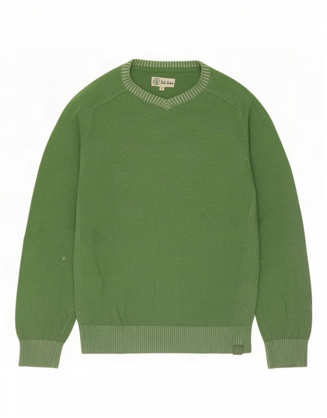 Fat Face Herre V-hals sweater Medium Grøn Bomuld