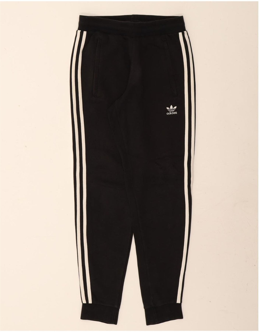 ADIDAS Mens Tracksuit Trousers Joggers Small  Black Cotton