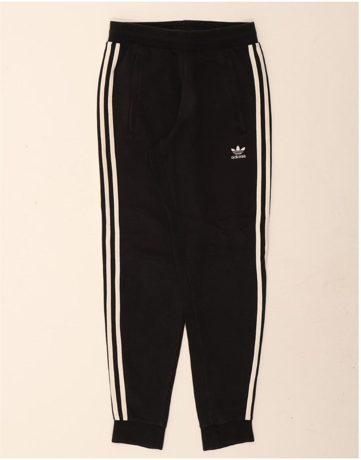 ADIDAS Mens Tracksuit Trousers Joggers Small  Black Cotton