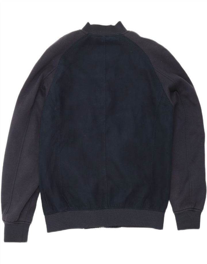 Zara Herre Bomber Jacket UK 40 Large Navy Blue