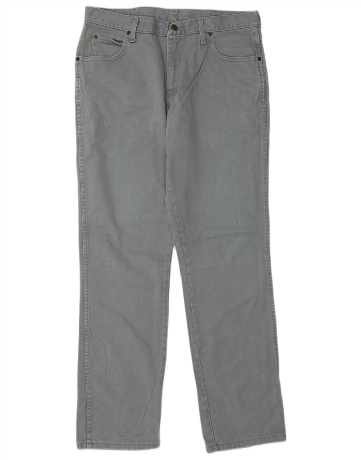 WRANGLER Herre Regular Straight Jeans W34 L33 Grå Bomuld