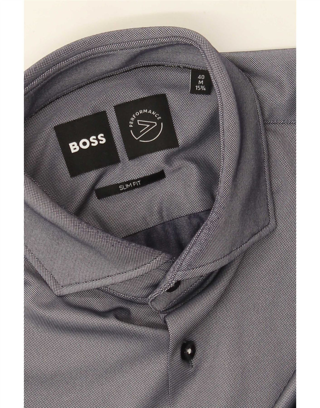 Hugo Boss Herre Slim Fit Skjorte Størrelse 40 15 3/4 Medium Grå