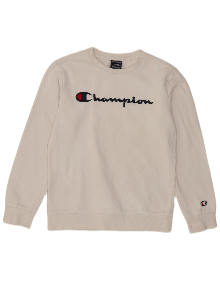 Champion Boys Grafisk Sweatshirt Jumper 11-12 år Stor Hvid