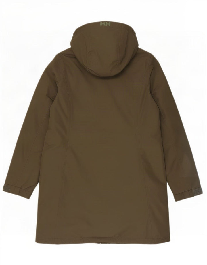 Helly Hansen Dame Hætte Polstret Frakke UK 14 Medium Khaki Polyester