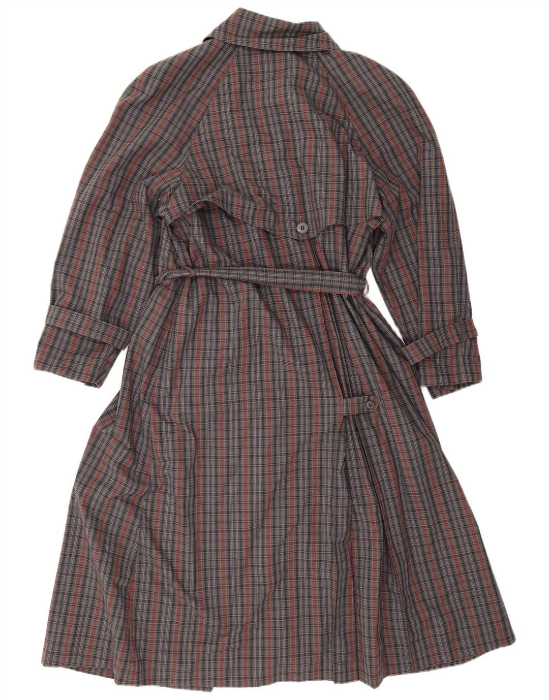 Vintage trenchcoat til kvinder EU 42, stor grå ternet