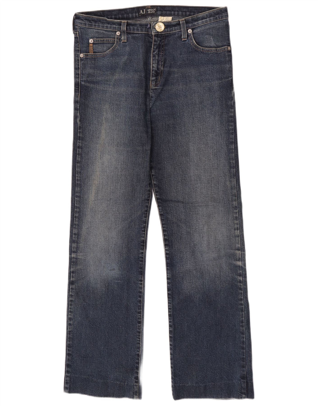 Armani Dame Straight Jeans W29 L29 Blå Bomuld