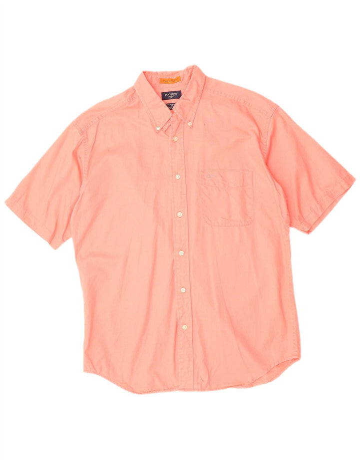 Dockers Kortærmet Herreskjorte Medium Pink Bomuld