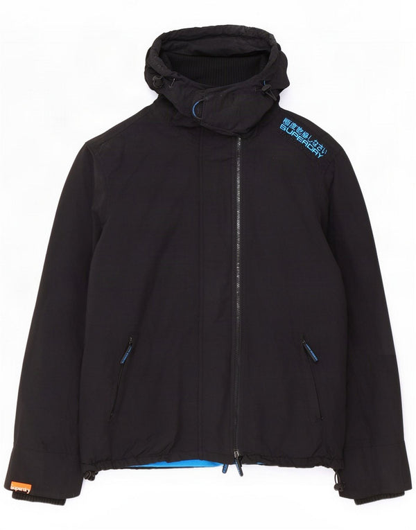Superdry Grafisk Windbreaker Jacket til mænd UK 42 XL Sort Nylon