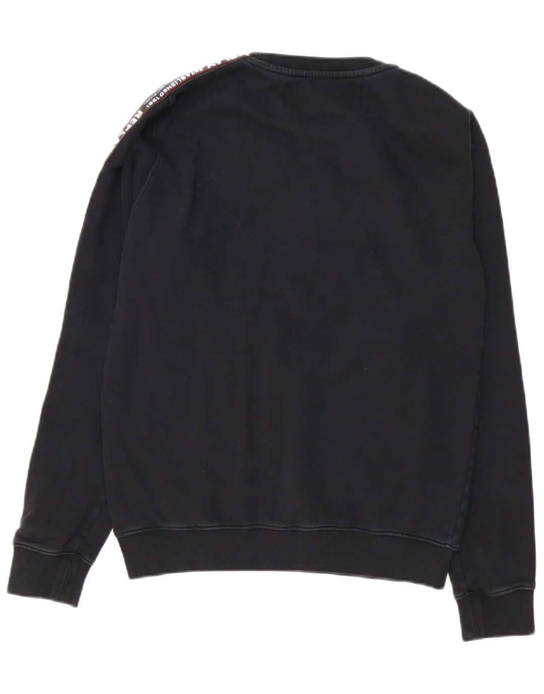 REPLAY Herre Grafisk Sweatshirt Jumper Medium Sort Bomuld
