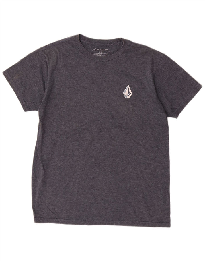 Volcom Herre grafisk T-shirt Top Medium Marineblå Bomuld
