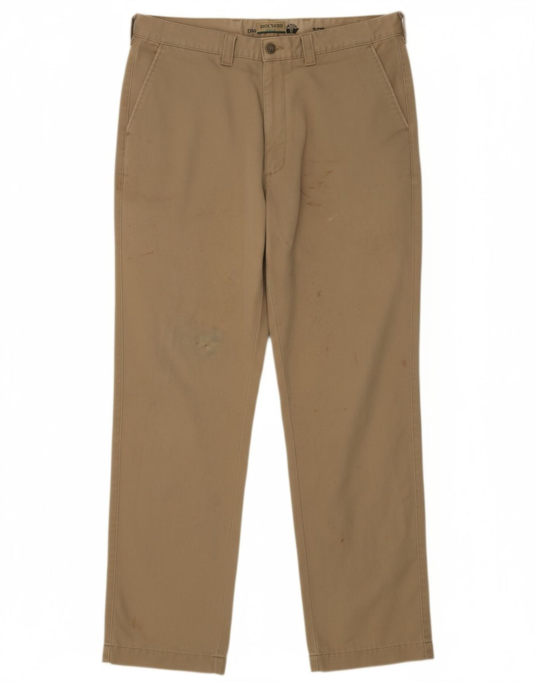 DOCKERS Mens Slim Chino Trousers W36 L32 Beige Cotton
