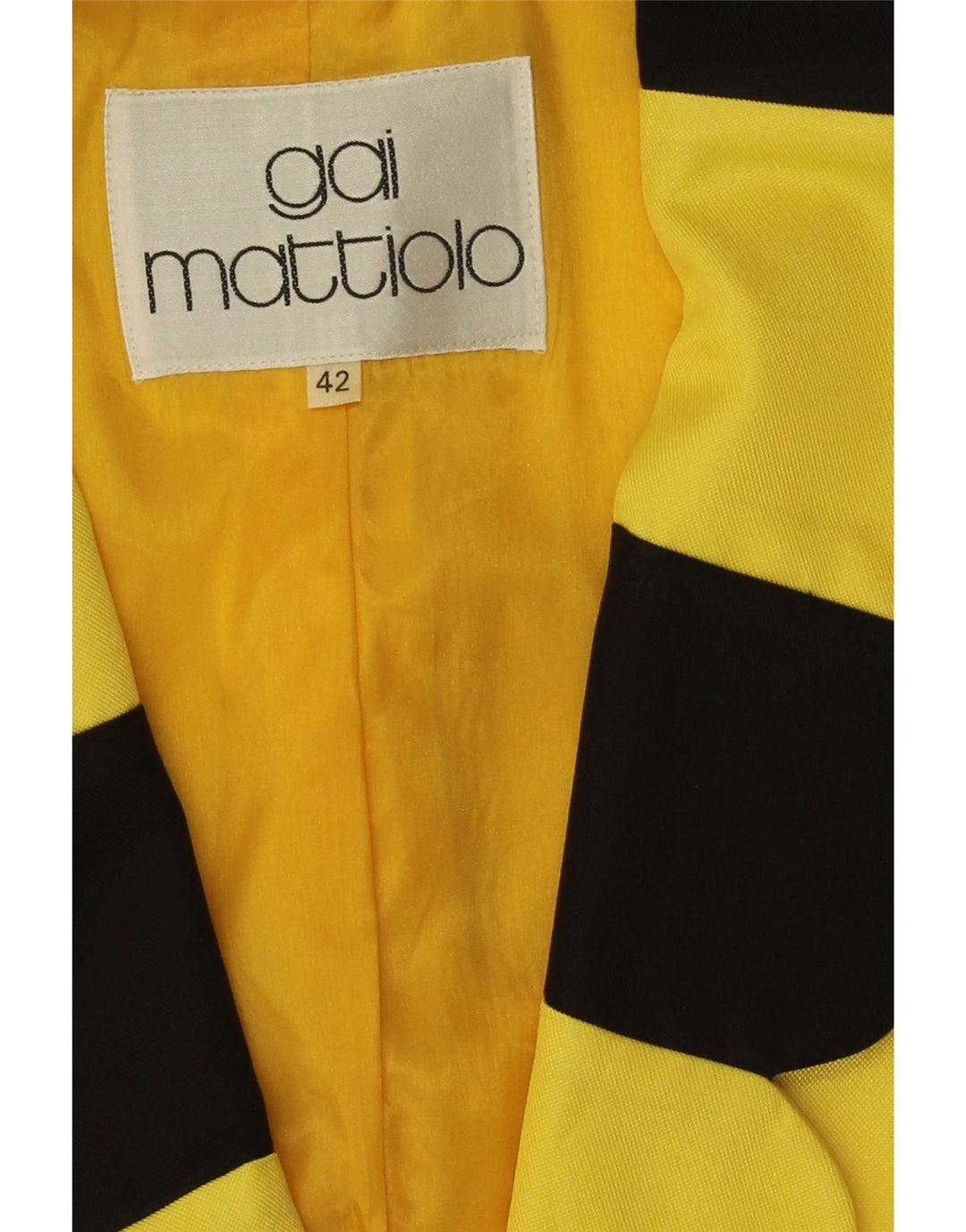 Gai Mattiolo Dame Kortærmet Blazer Jacket IT 42 Medium Gul