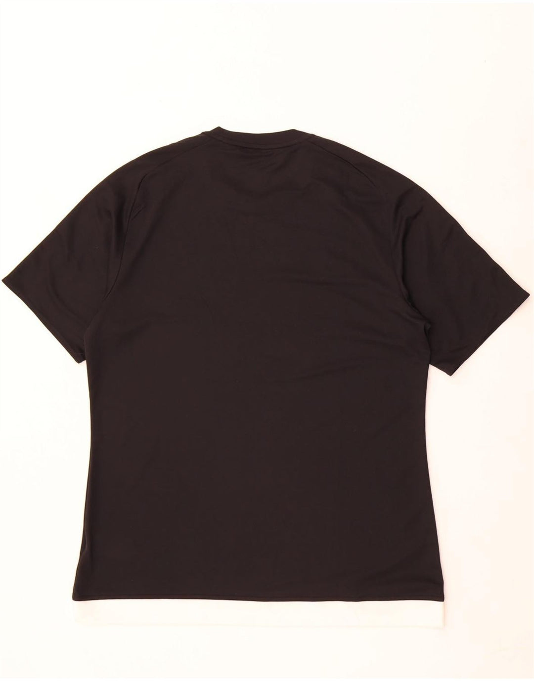 Adidas Herre Climalite T-Shirt Top Stor Sort Colourblock Polyester