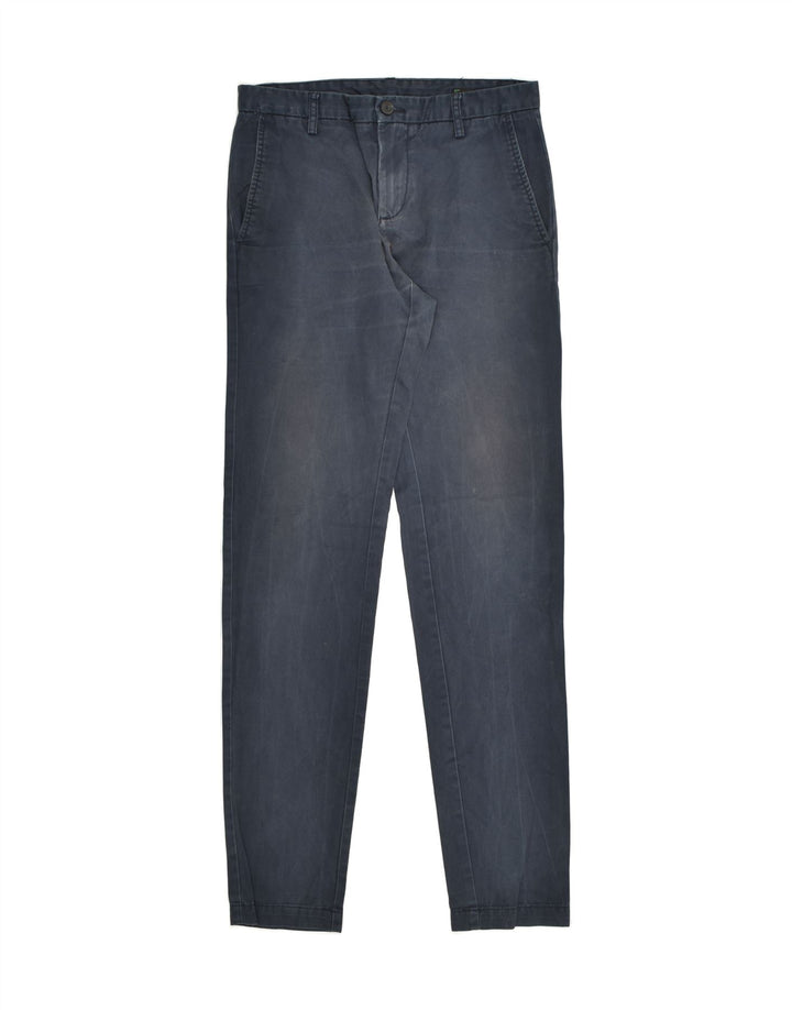 BENETTON Womens Slim Chino Trousers IT 42 Medium W31 L32  Navy Blue Cotton | Vintage Benetton | Thrift | Second-Hand Benetton | Used Clothing | Messina Hembry 