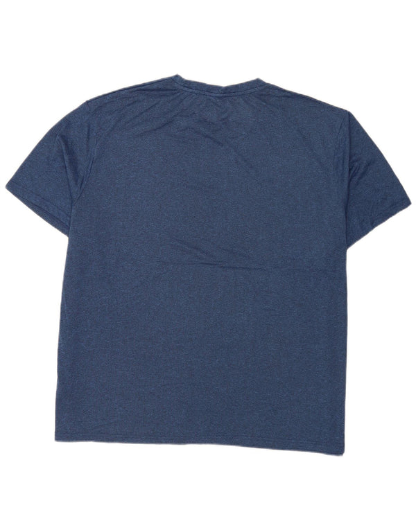 Fila Herre T-Shirt Top 4XL Navy Blue Polyester