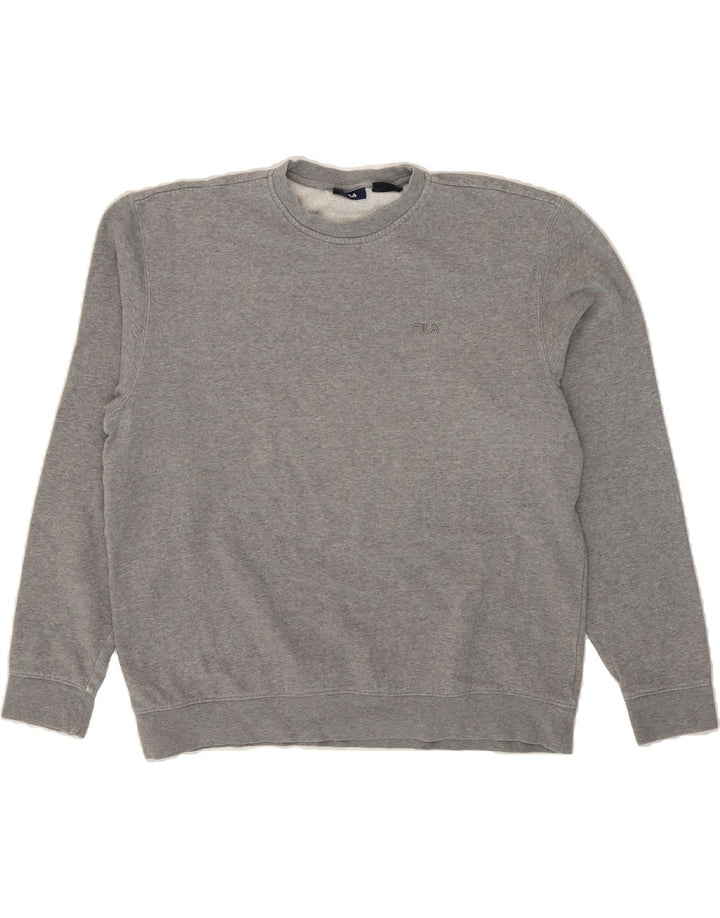 FILA Mens Sweatshirt Jumper 2XL Grey Cotton Vintage Fila and Second-Hand Fila from Messina Hembry 