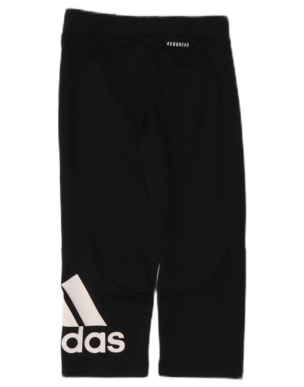 ADIDAS piger Aeroready grafiske leggings 9-10 år sort polyester