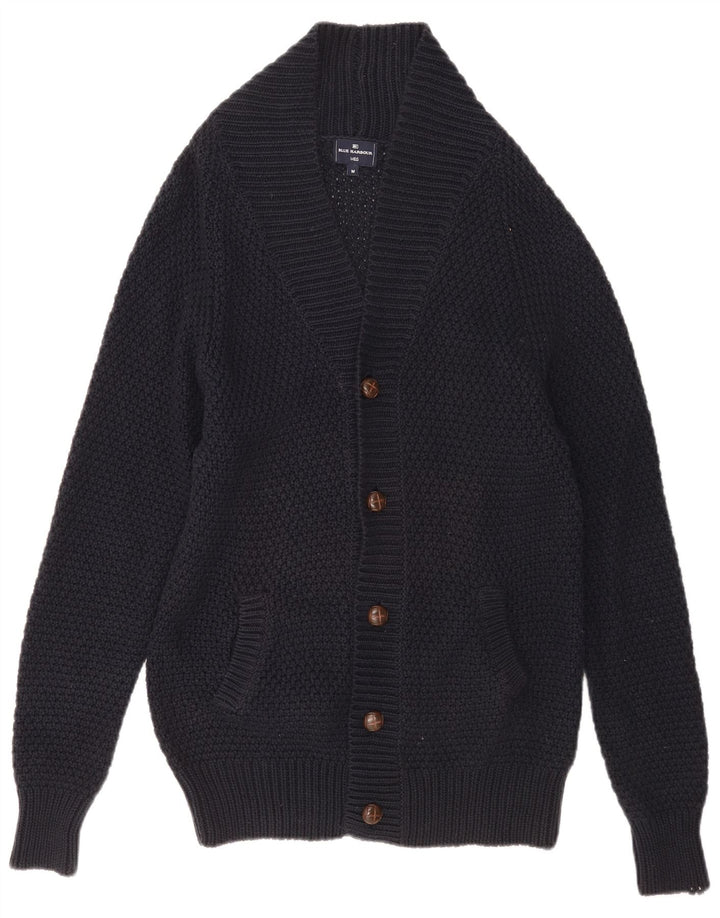 MARKS & SPENCER Herre cardigan sweater Medium marineblå bomuld