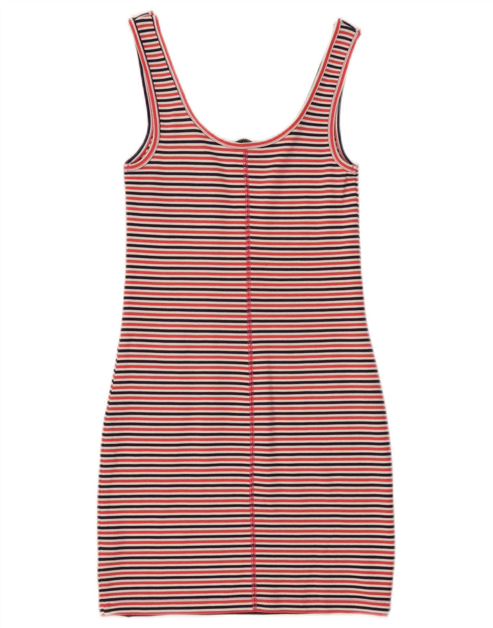 JACK WILLS Dame Ærmeløs Skede Kjole UK 8 Lille Flerfarvet